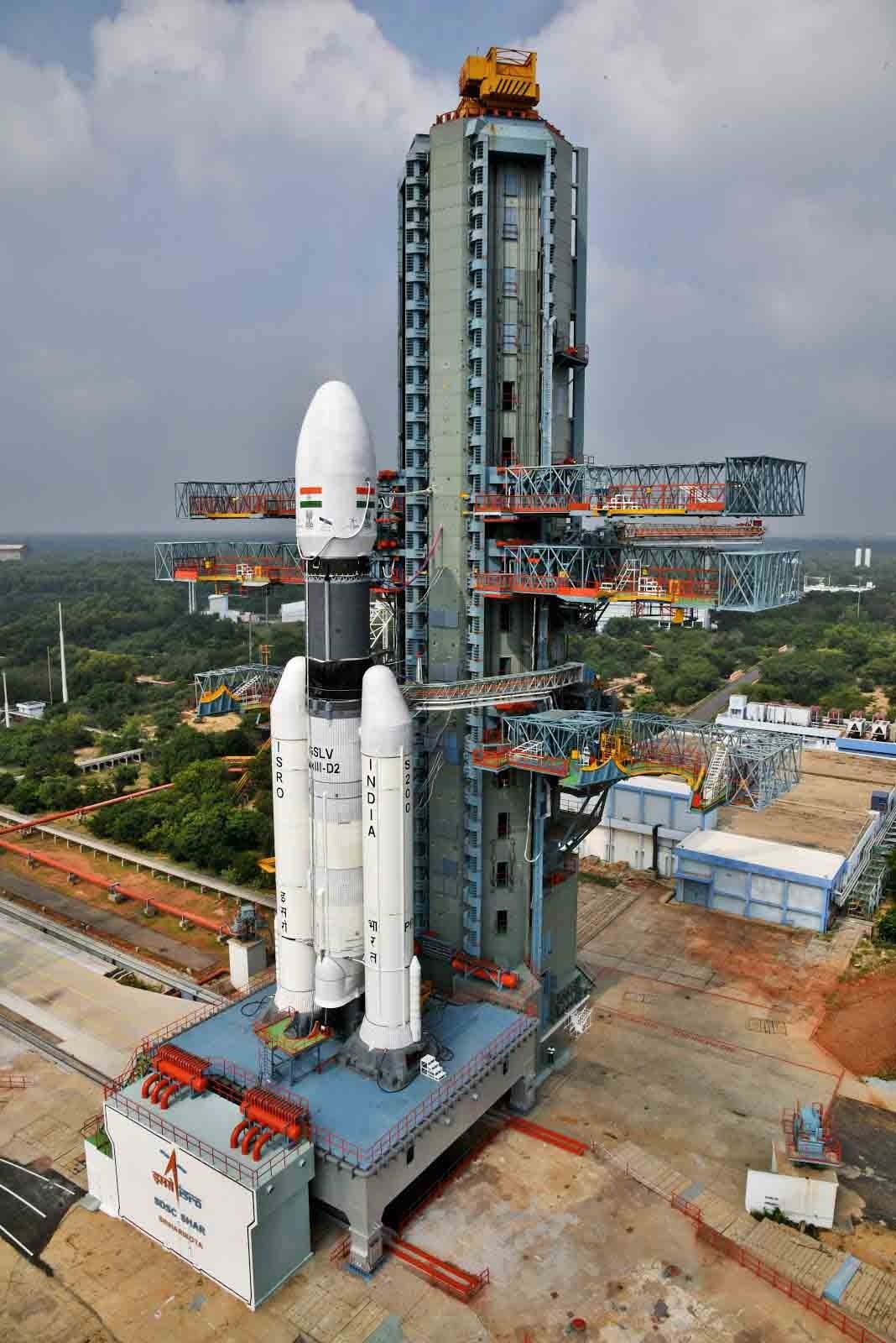 Launch vehicle on the launch pad