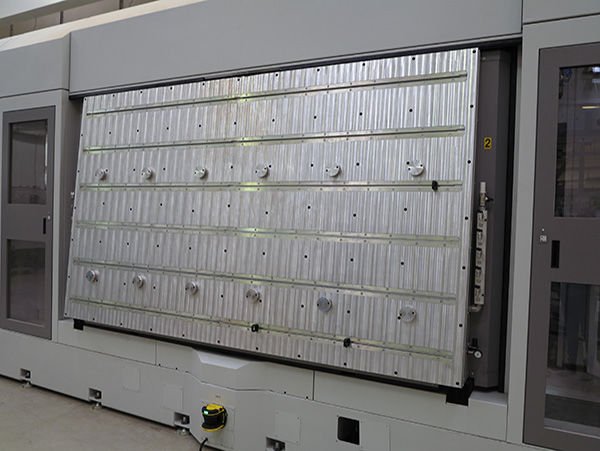 CMS Ikon vertical rotary table loaded with parts
