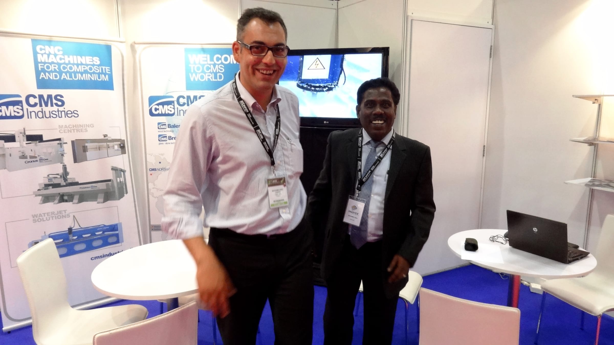 CMS and ABS India team members at the CMS stand, JEC Asia, Singapore 2012